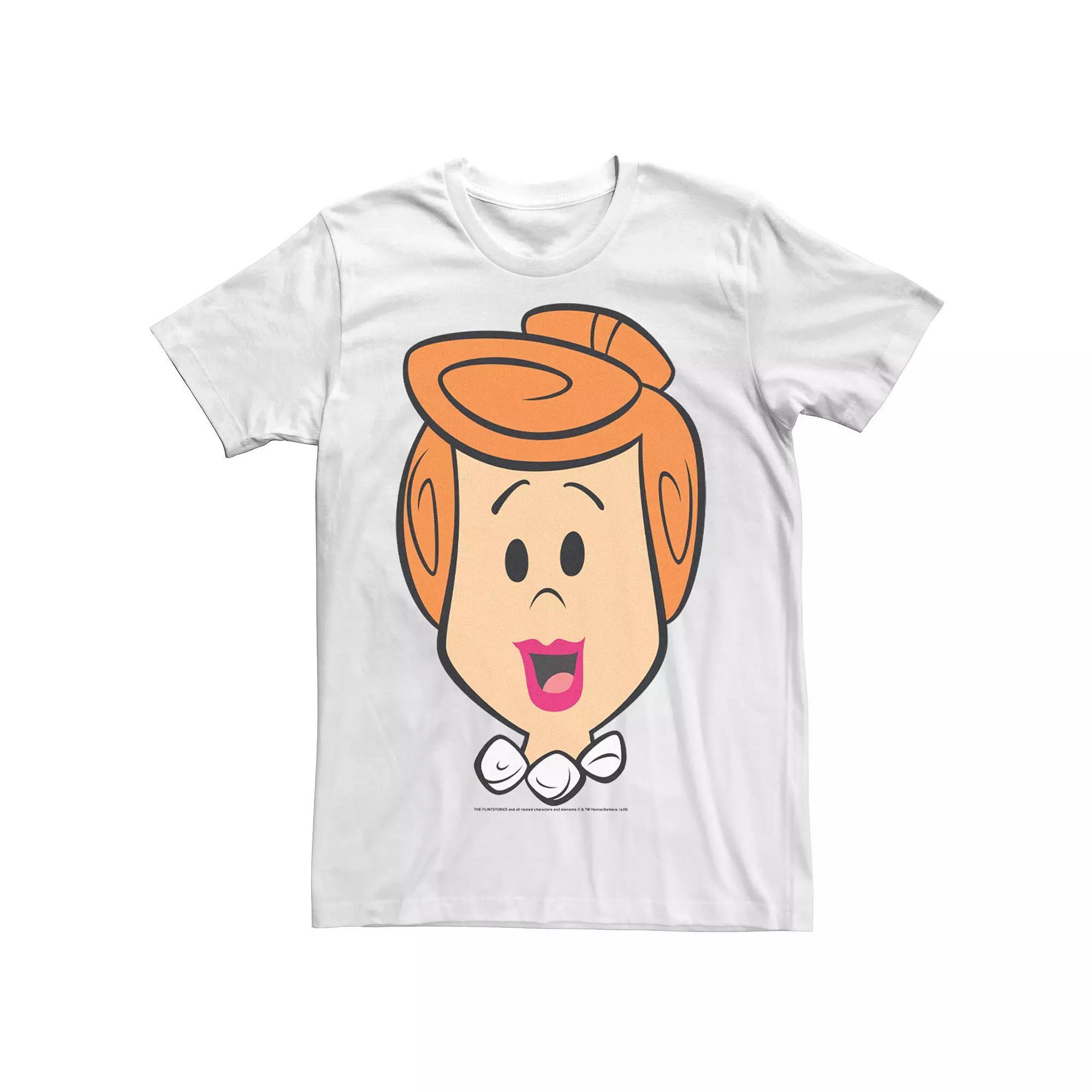 Men's The Flintstones Wilma Big Face Tee, Size: Small, White Product Image
