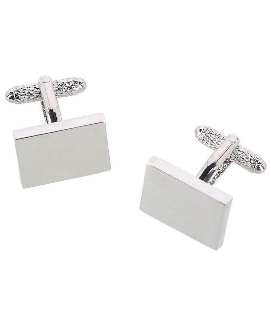 Trafalgar Rooney Rectangle Brass Engravable Cuff Links Product Image