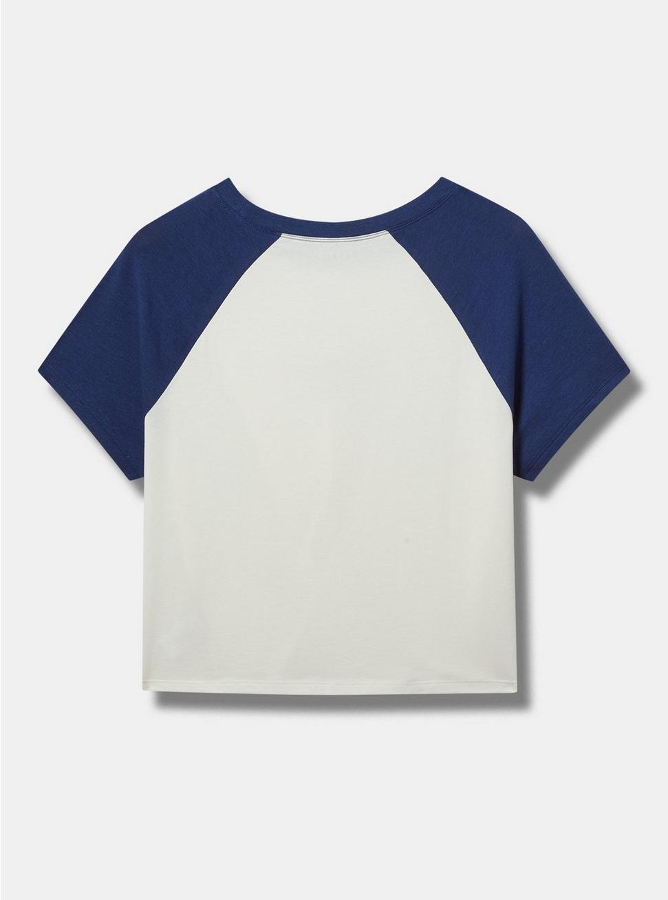 Cherry Fitted Vintage Jersey Ringer Crop Tee Product Image