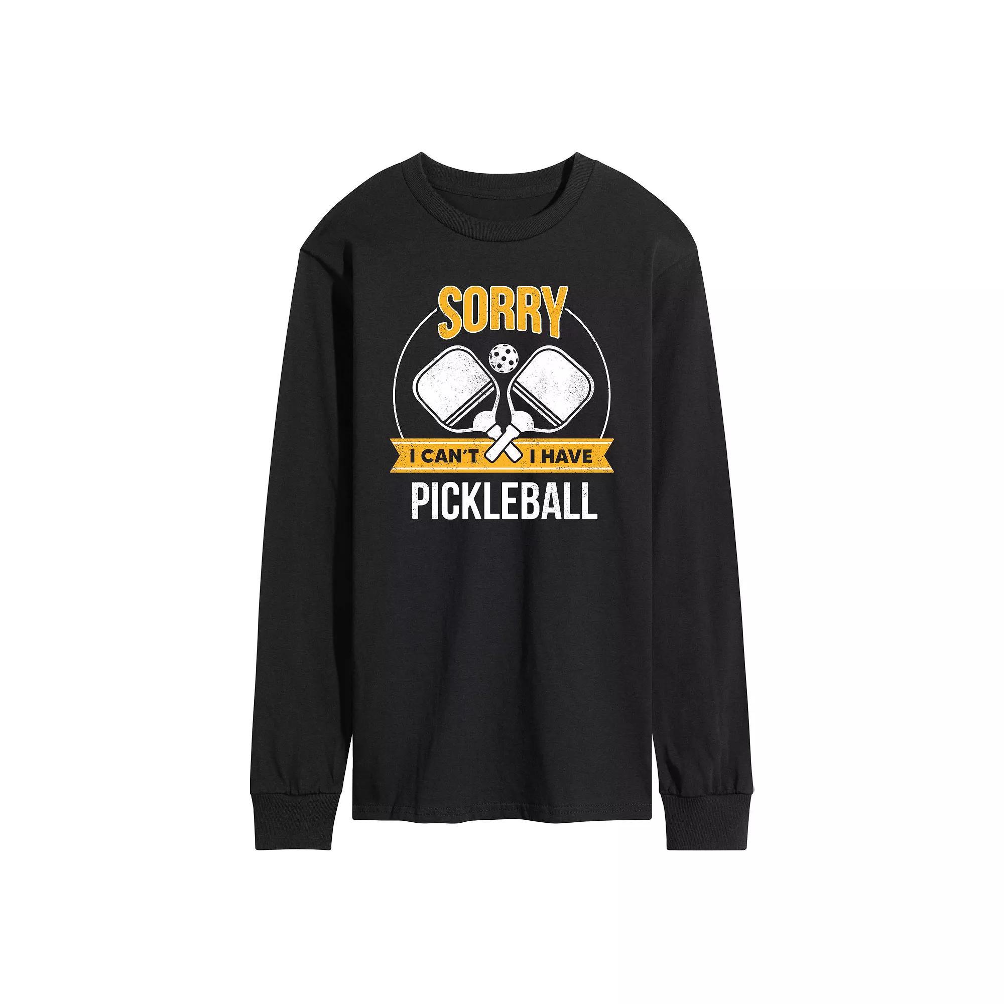 Mens Sorry Cant Pickleball Tee Blue Product Image