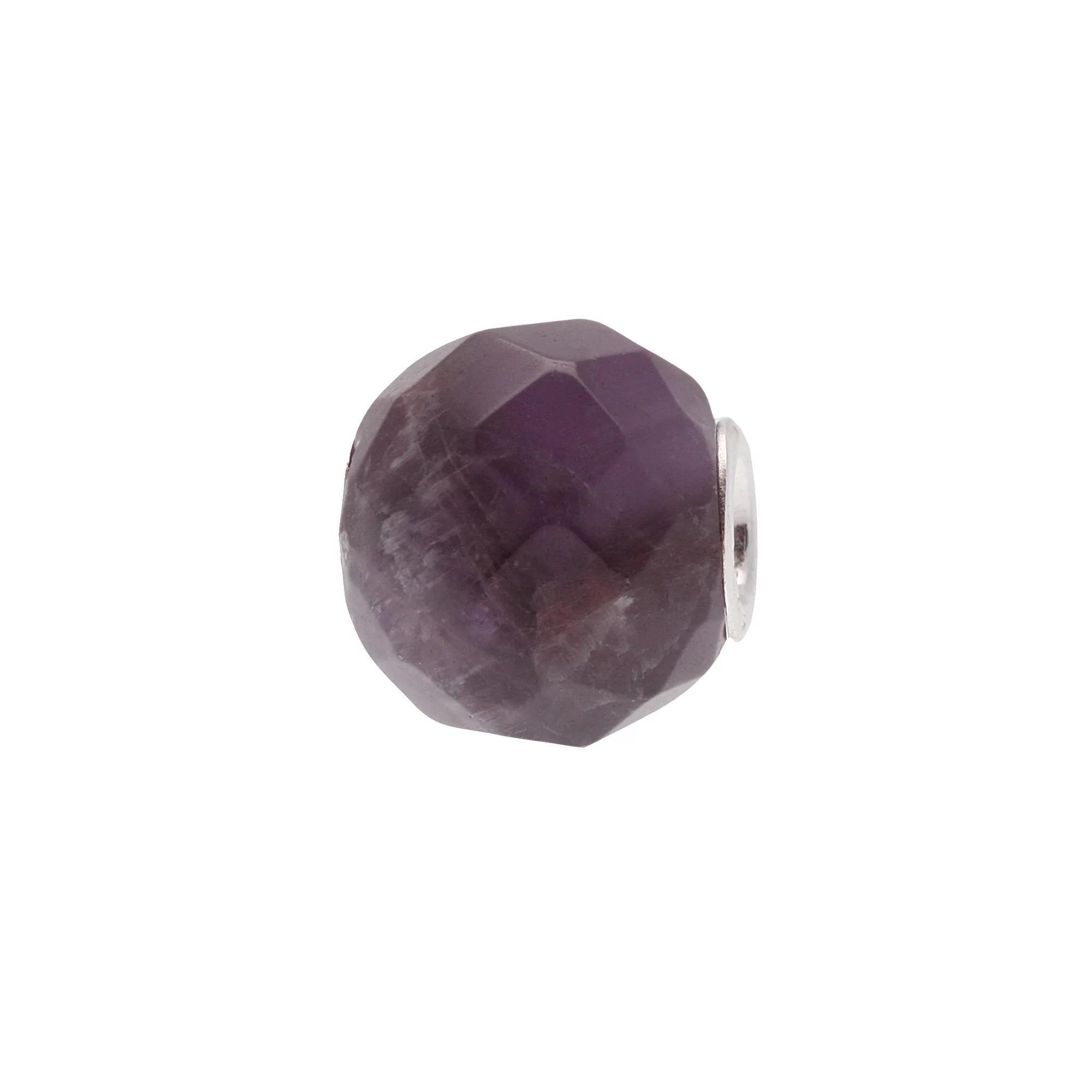 Individuality Beads Sterling Silver Multifaceted Glass Bead, Womens, Purple Product Image