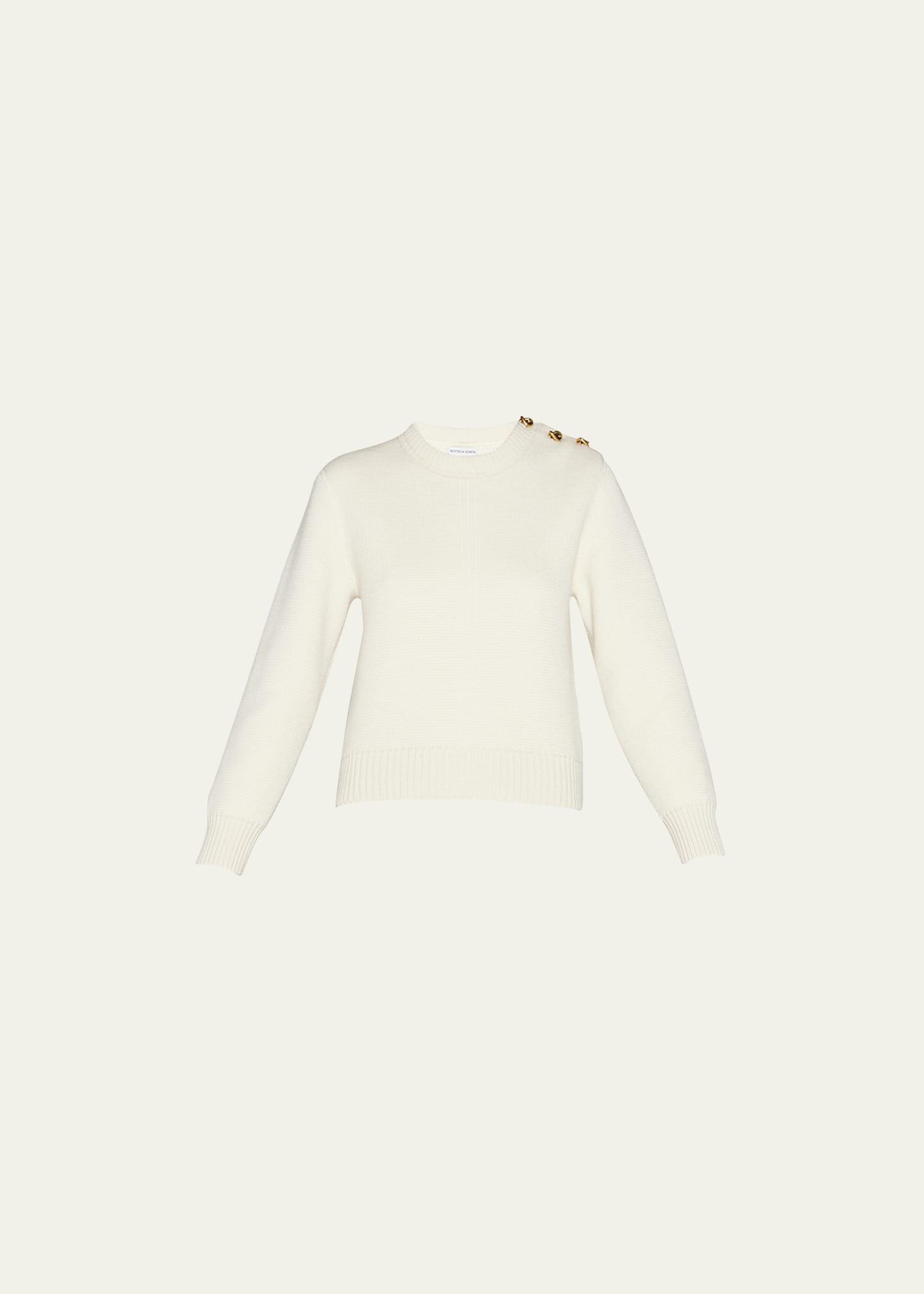 Rib Wool Sweater with Knot Detail Product Image