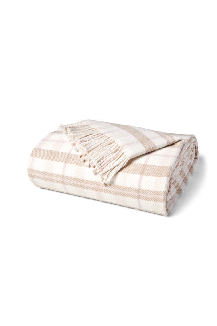 Queen Plaid Throw Blanket - BLUE PLAID Product Image