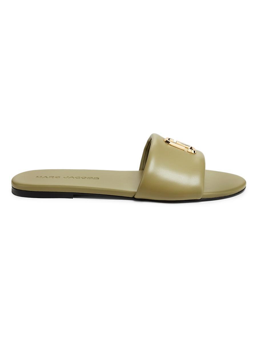 Womens The Snapshot Leather Slides Product Image