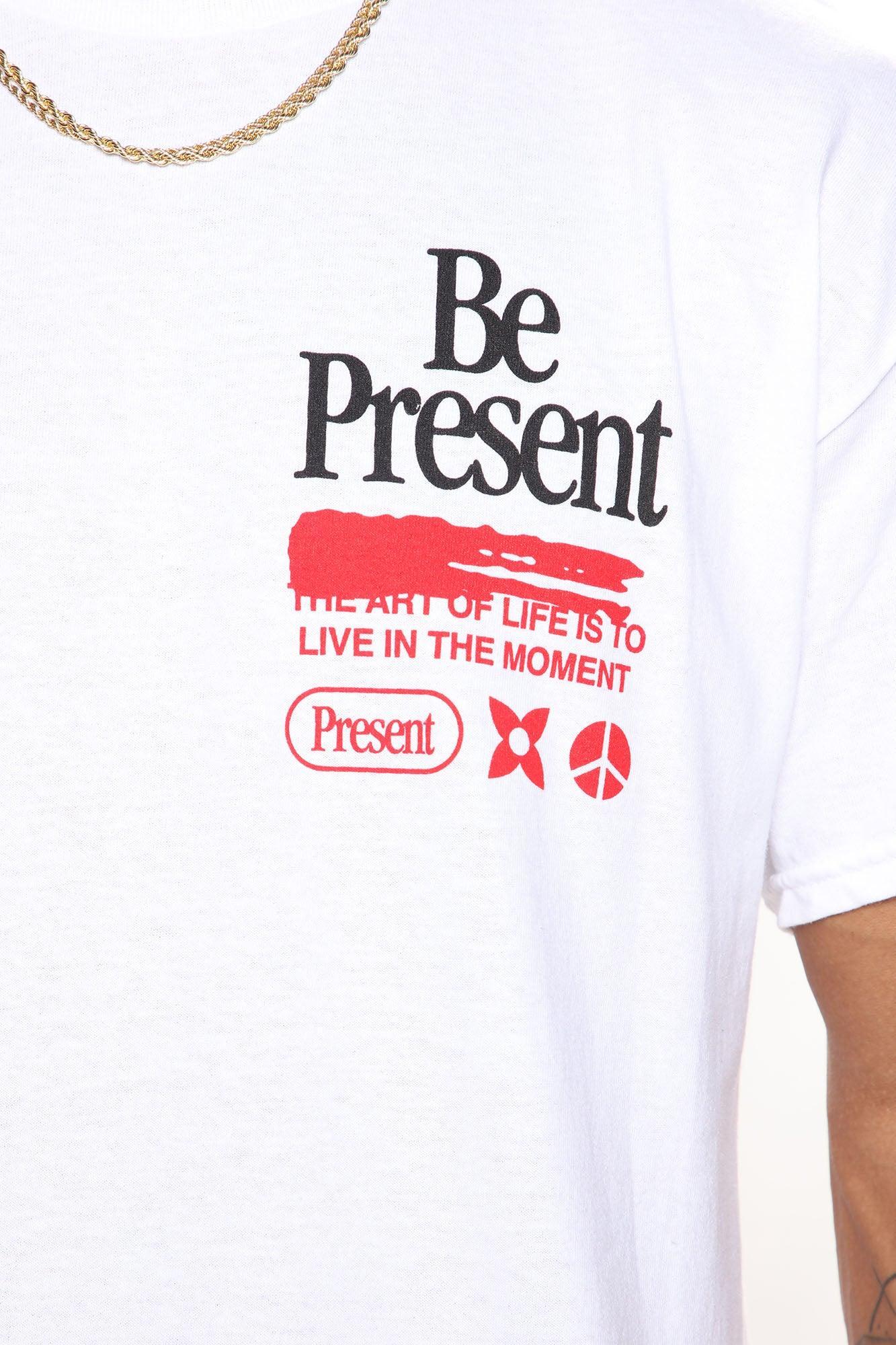 Be Present Short Sleeve Tee - White Product Image