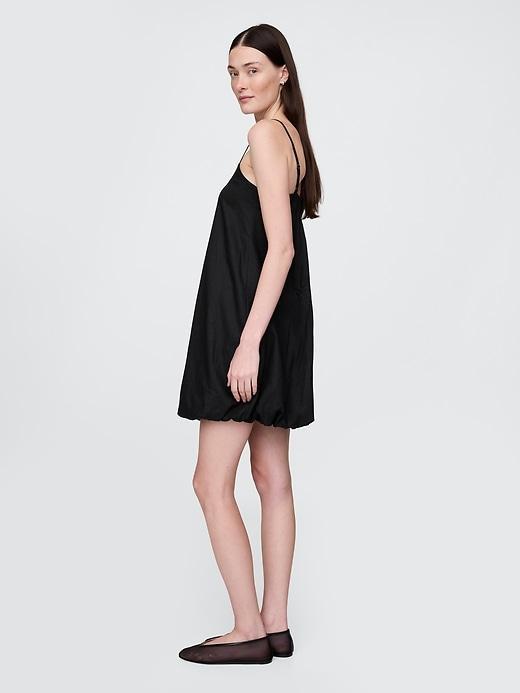 Linen-Blend Mini Bubble Dress Product Image