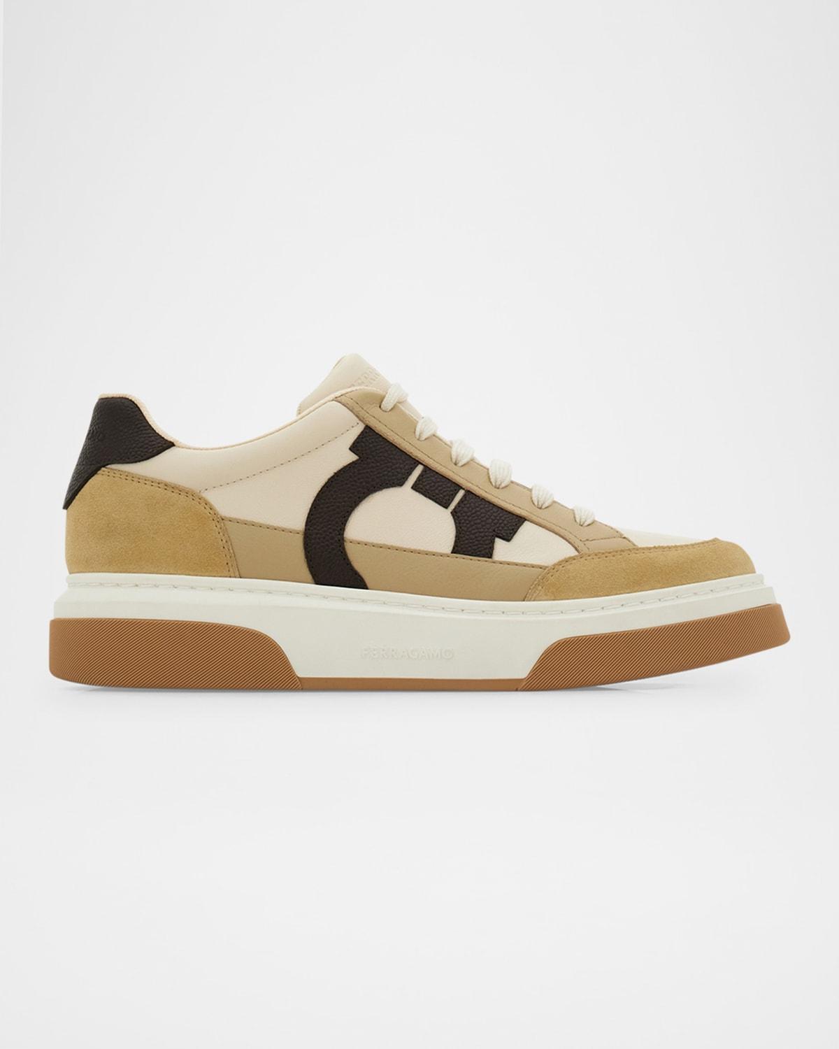 Ferragamo Mens Cassina Leather Sneakers Product Image