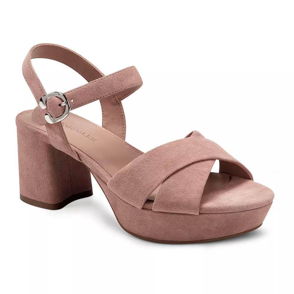 Aerosoles Cosmos Women's Suede Heeled Dress Sandals, Size: 6 Wide, Blushe Suede Product Image
