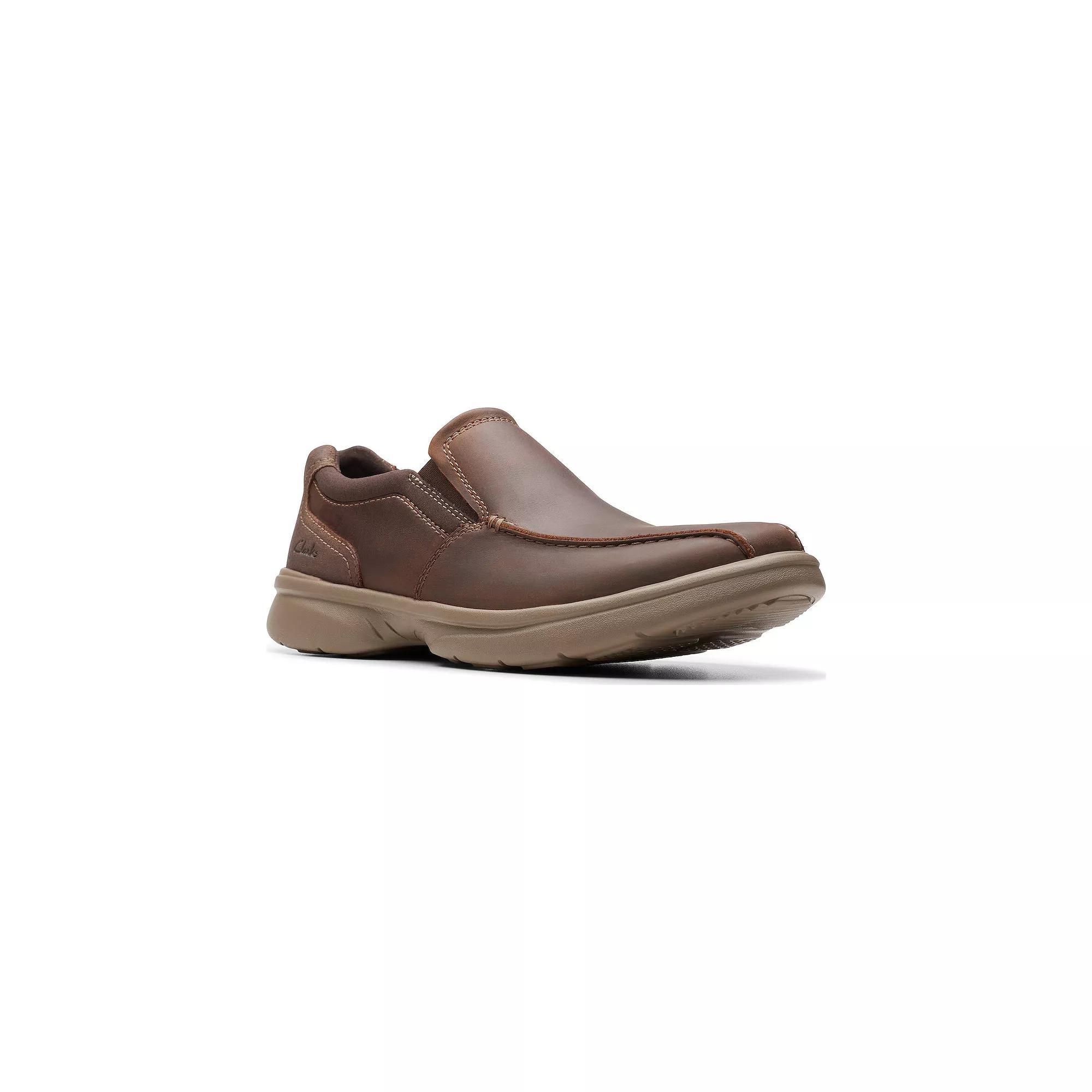 Clarks® Bradley Step Men's Leather Slip-On Loafers, Size: 7, Beeswax Product Image