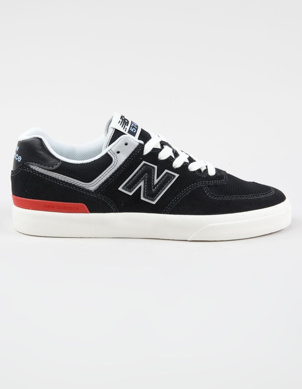 NEW BALANCE 574 Numeric Vulc Skate Shoes - BLK/WHT Product Image