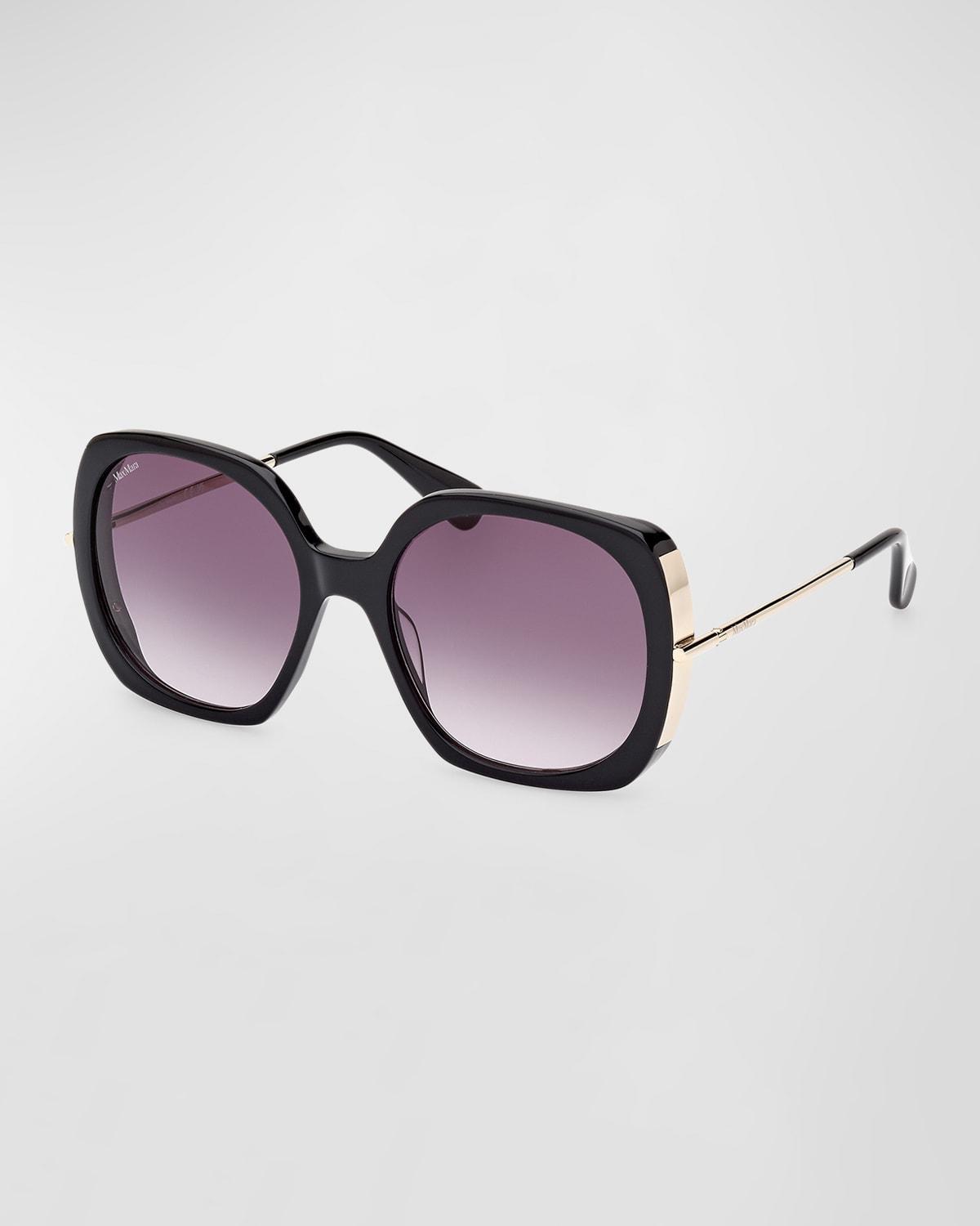 Max Mara Black Butterfly Acetate Sunglasses, 58mm Product Image