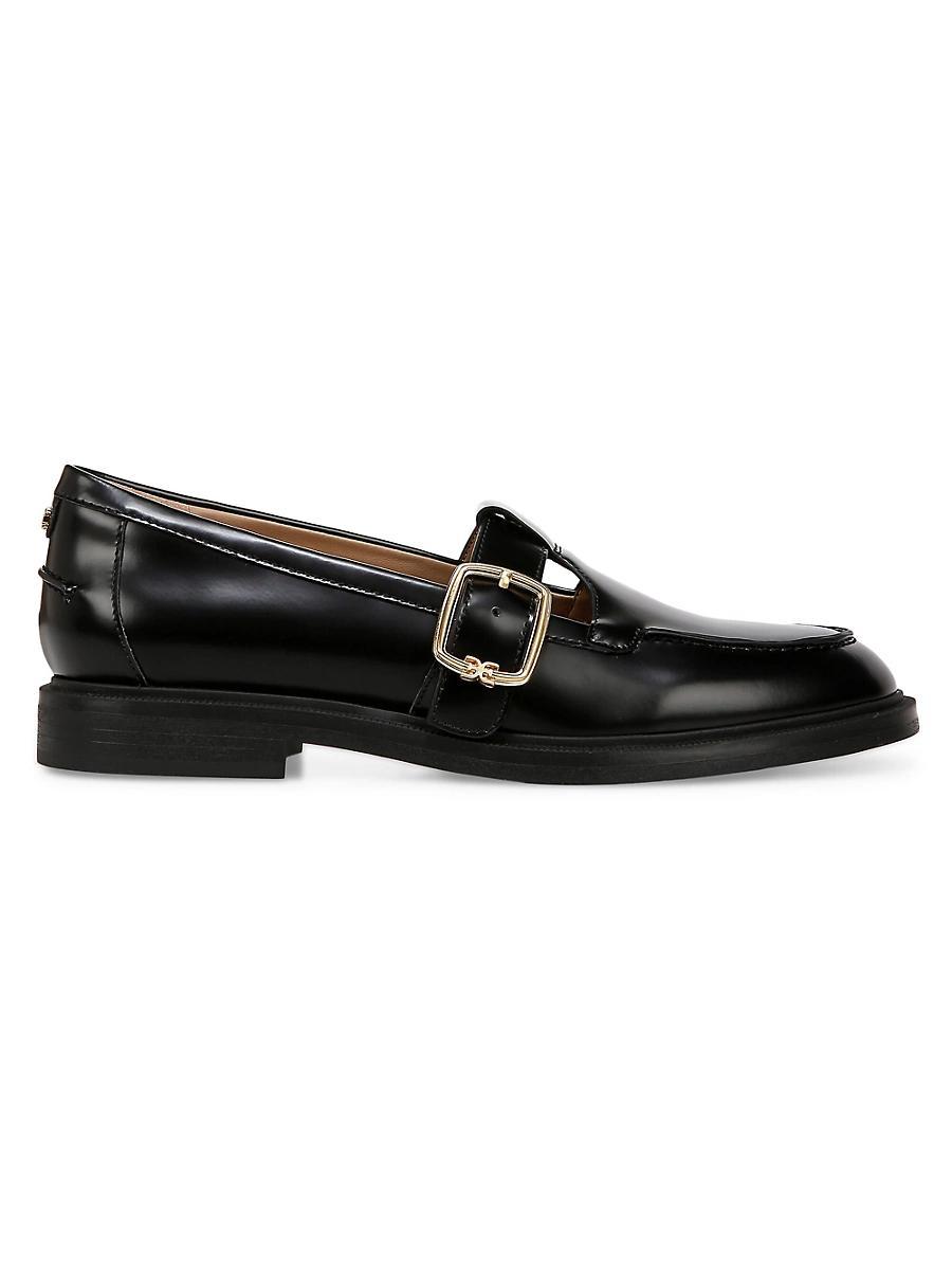 Womens Elaina T-Strap Leather Loafers Product Image