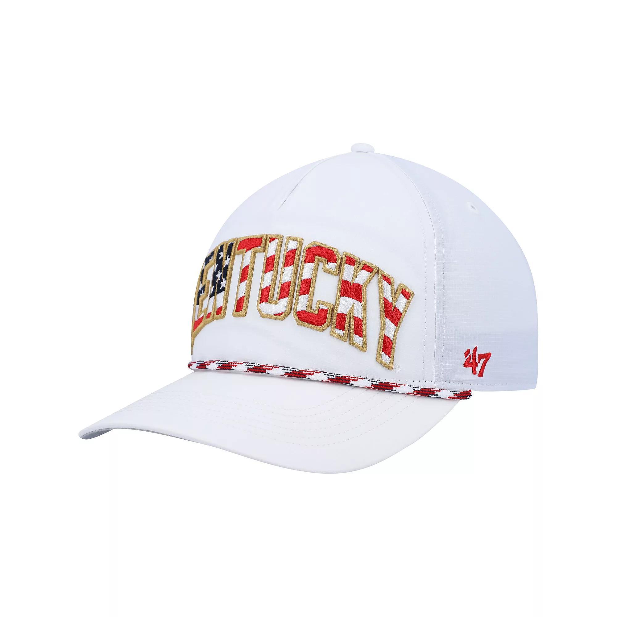 Mens 47 Kentucky Wildcats Stars and Stripes Flag Flutter Hitch Snapback Hat Product Image