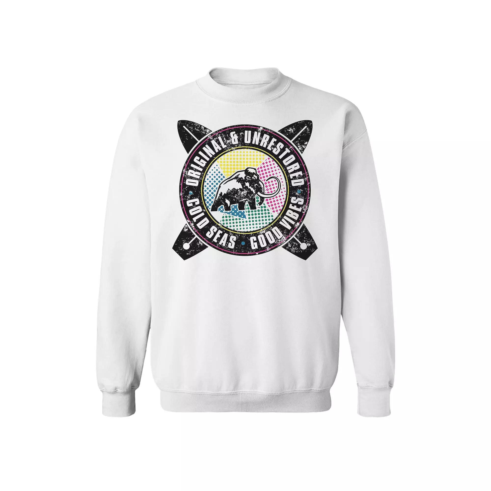 Men's Original & Unrestored Cold Seas Fleece Graphic Sweatshirt, Size: Large, White Product Image