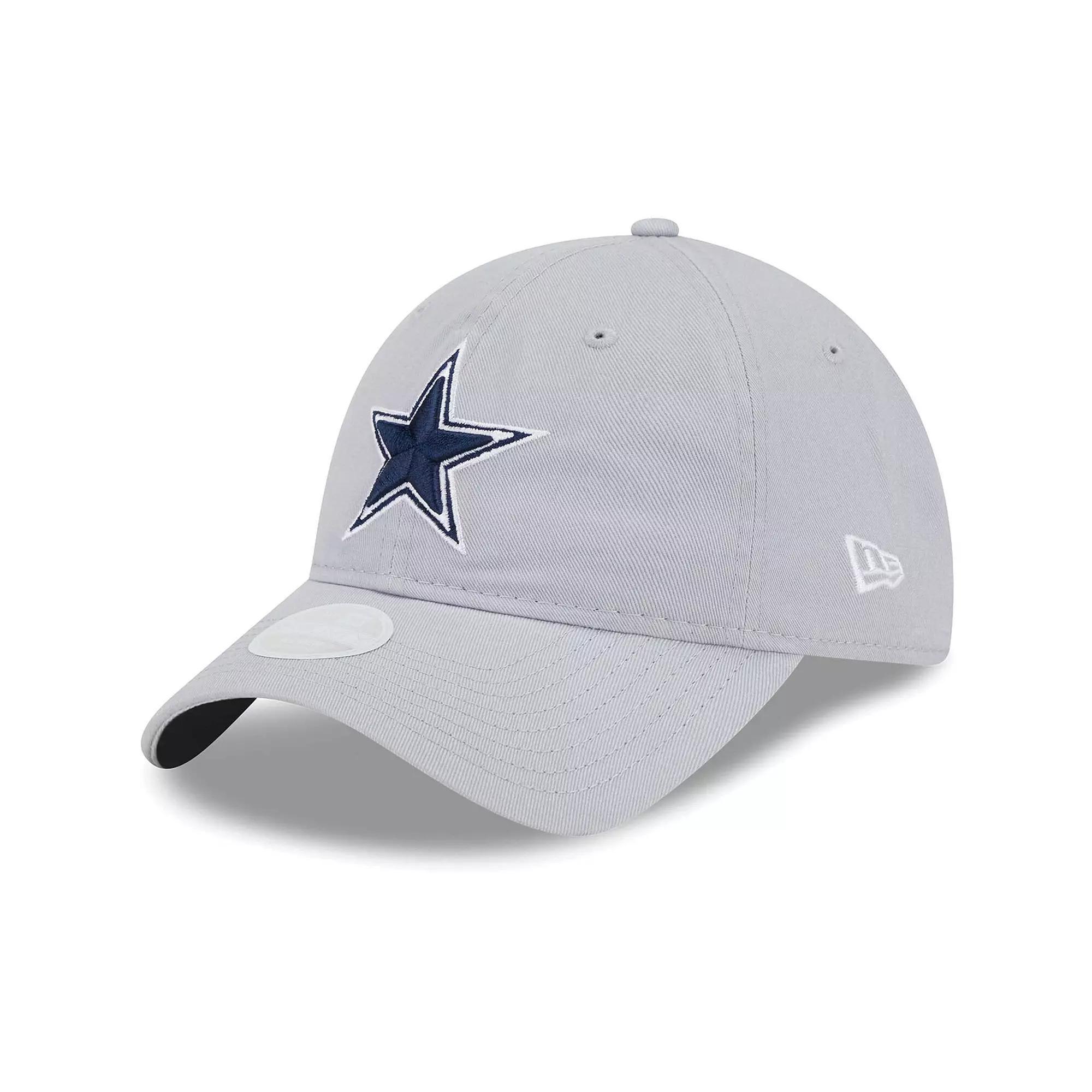 Women's New Era  Gray Dallas Cowboys  Main Core Classic 2.0 9TWENTY Adjustable Hat, Grey Product Image