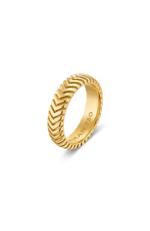 David Yurman Men's Chevron Band Ring in 18K Yellow Gold with Diamonds, 8mm at Nordstrom, Size 9 Product Image