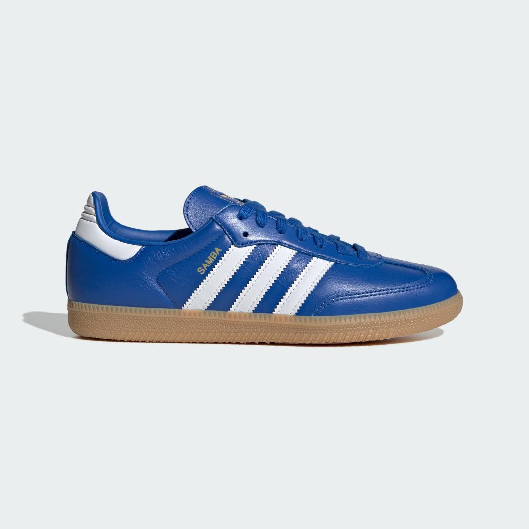 Mens adidas Samba OG Athletic Shoe - Wonder White / Shadow Red / Gum Product Image