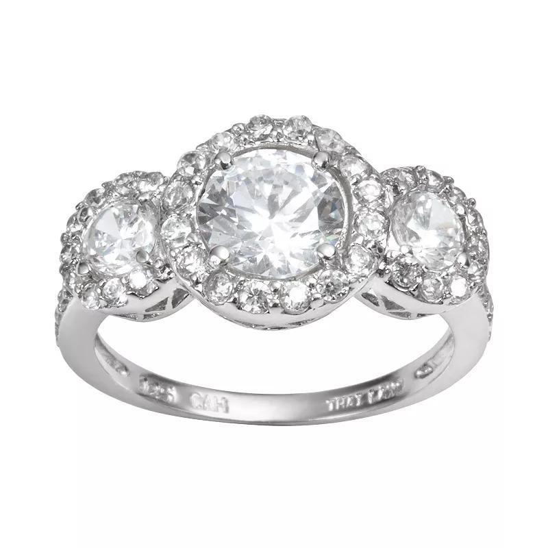 Sophie Miller Sterling Silver Cubic Zirconia Frame Ring, Women's, Size: 7, White Product Image