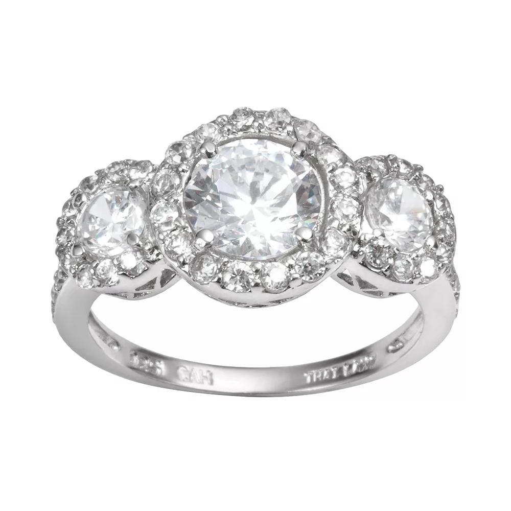 Sophie Miller Sterling Silver Cubic Zirconia Frame Ring, Women's, Size: 7, White Product Image