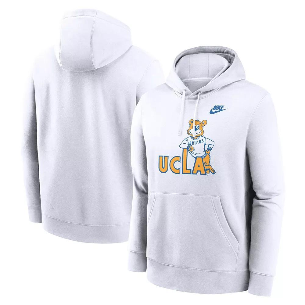 Men's Nike White UCLA Bruins Legacy Logo Club Fleece Pullover Hoodie, Size: XL Product Image