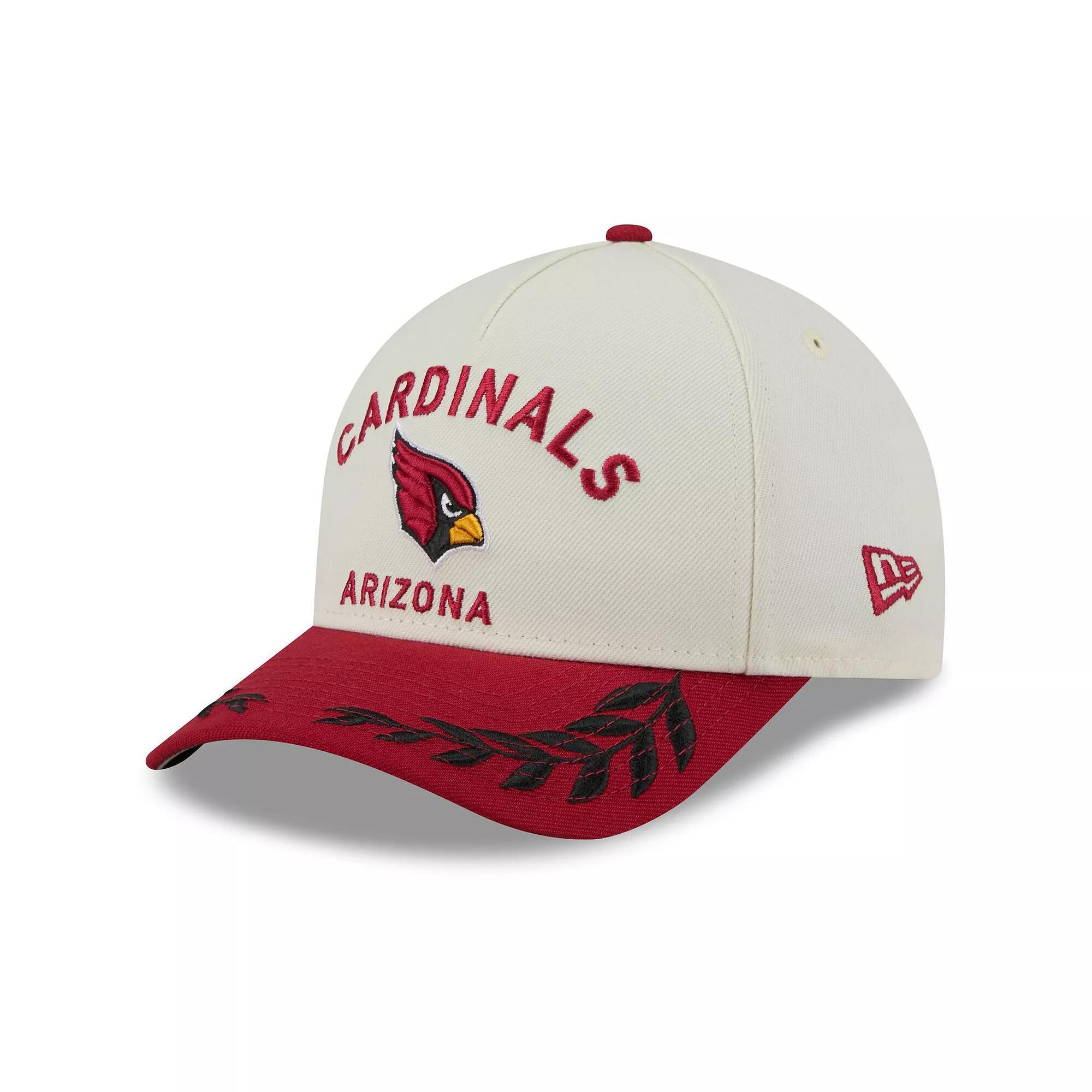 Men's New Era Cream/Cardinal Arizona Cardinals 2025 NFL Draft 9FORTY A-Frame M-Crown Adjustable Hat, Beige Product Image