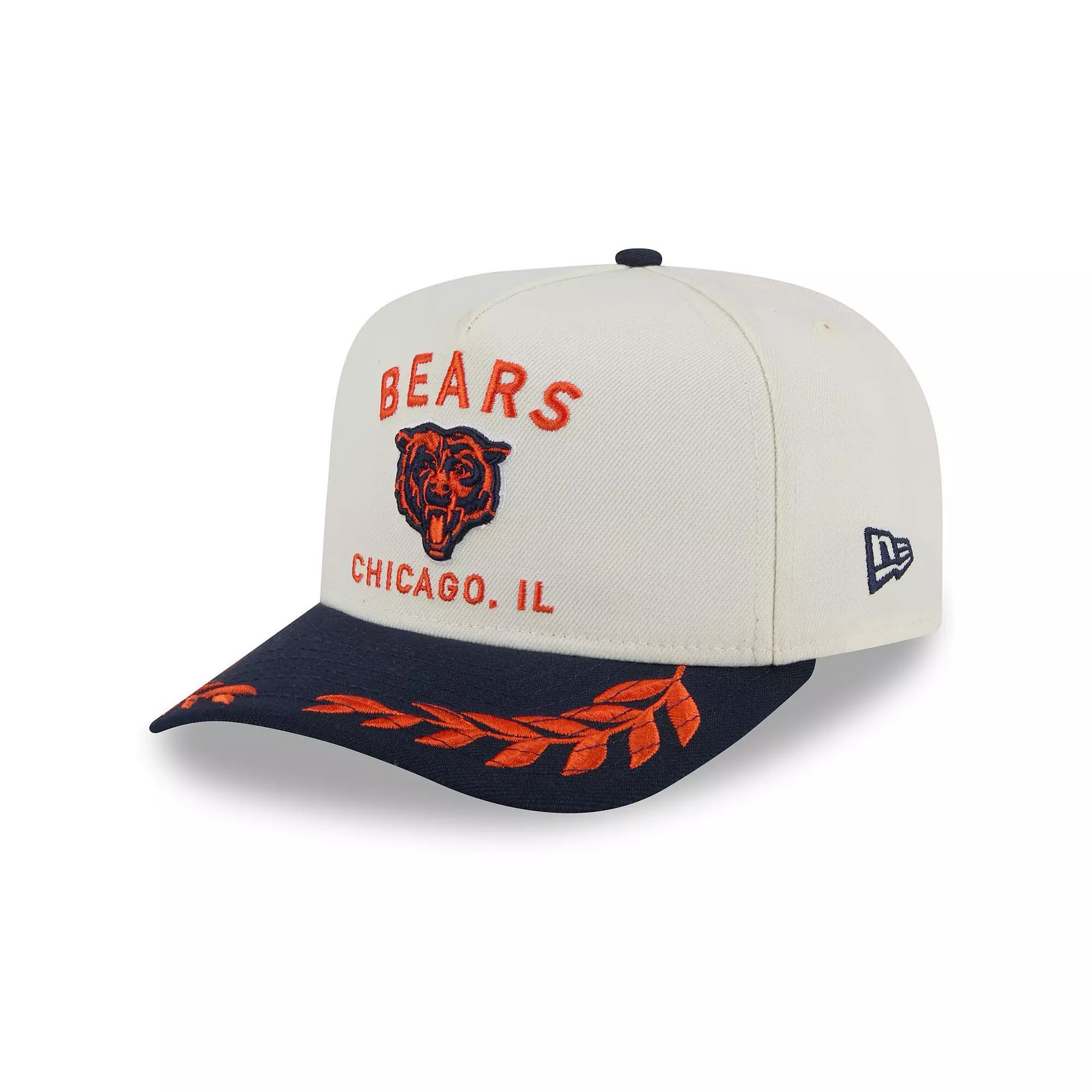 Men's New Era  Cream/Navy Chicago Bears 2025 NFL Draft A-Frame 9FIFTY Snapback Hat, Beige Product Image