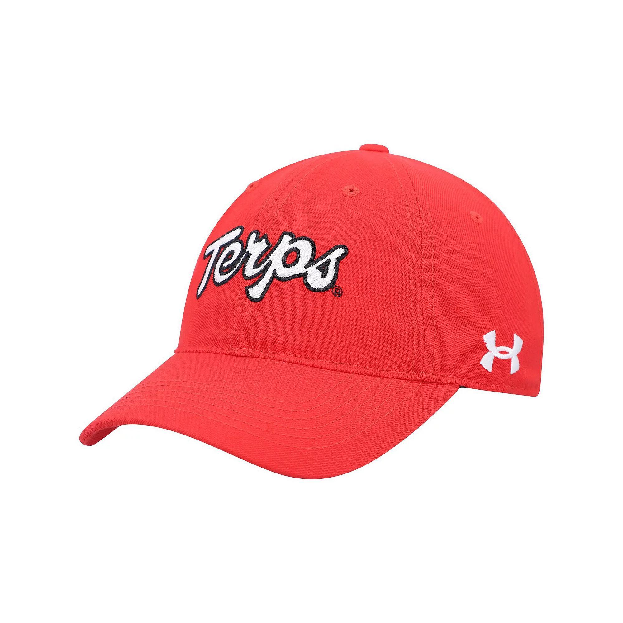 Men's Under Armour Red Maryland Terrapins Classic Adjustable Hat Product Image