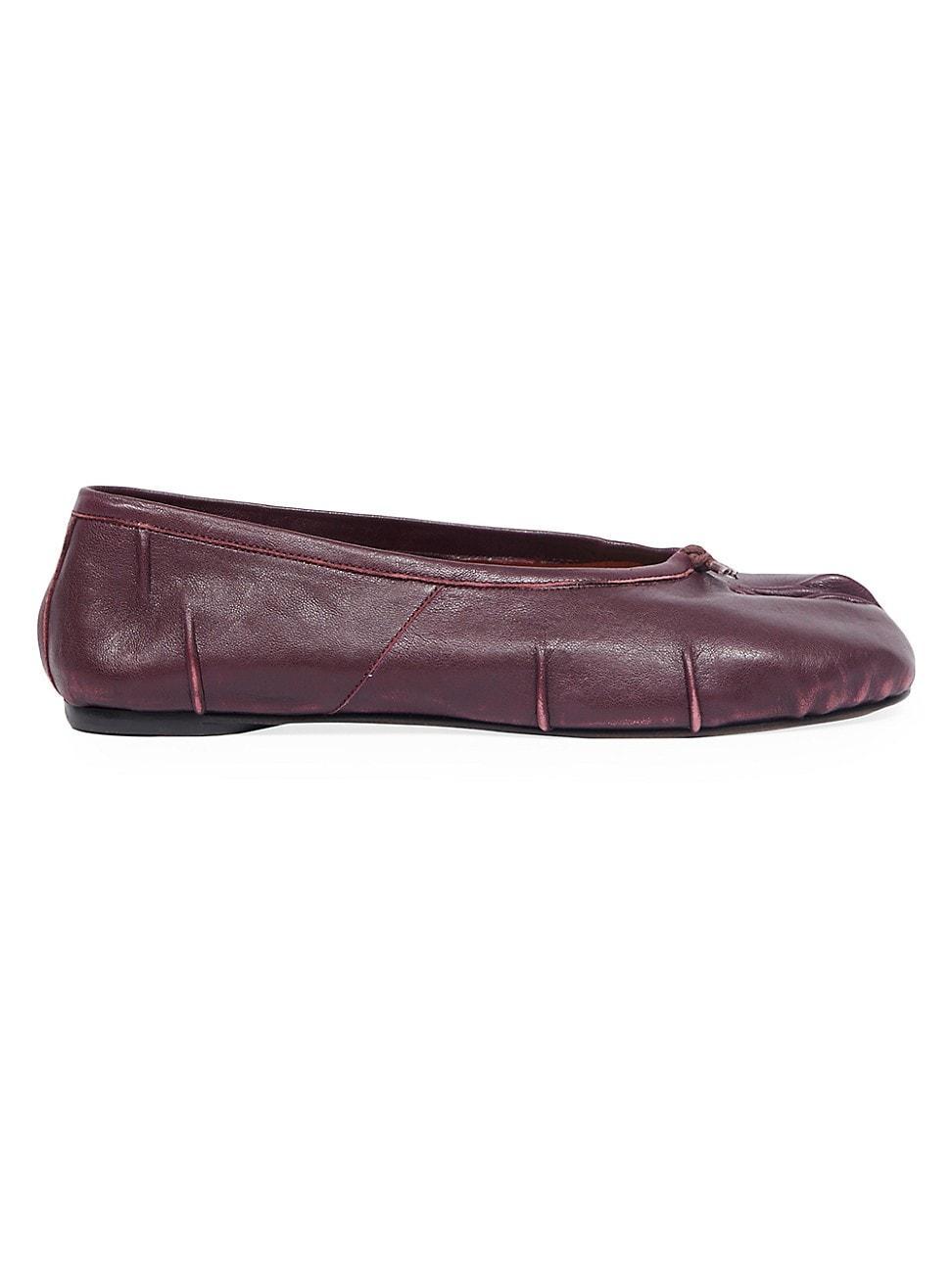 Womens Tabi Leather Ballerina Flats Product Image