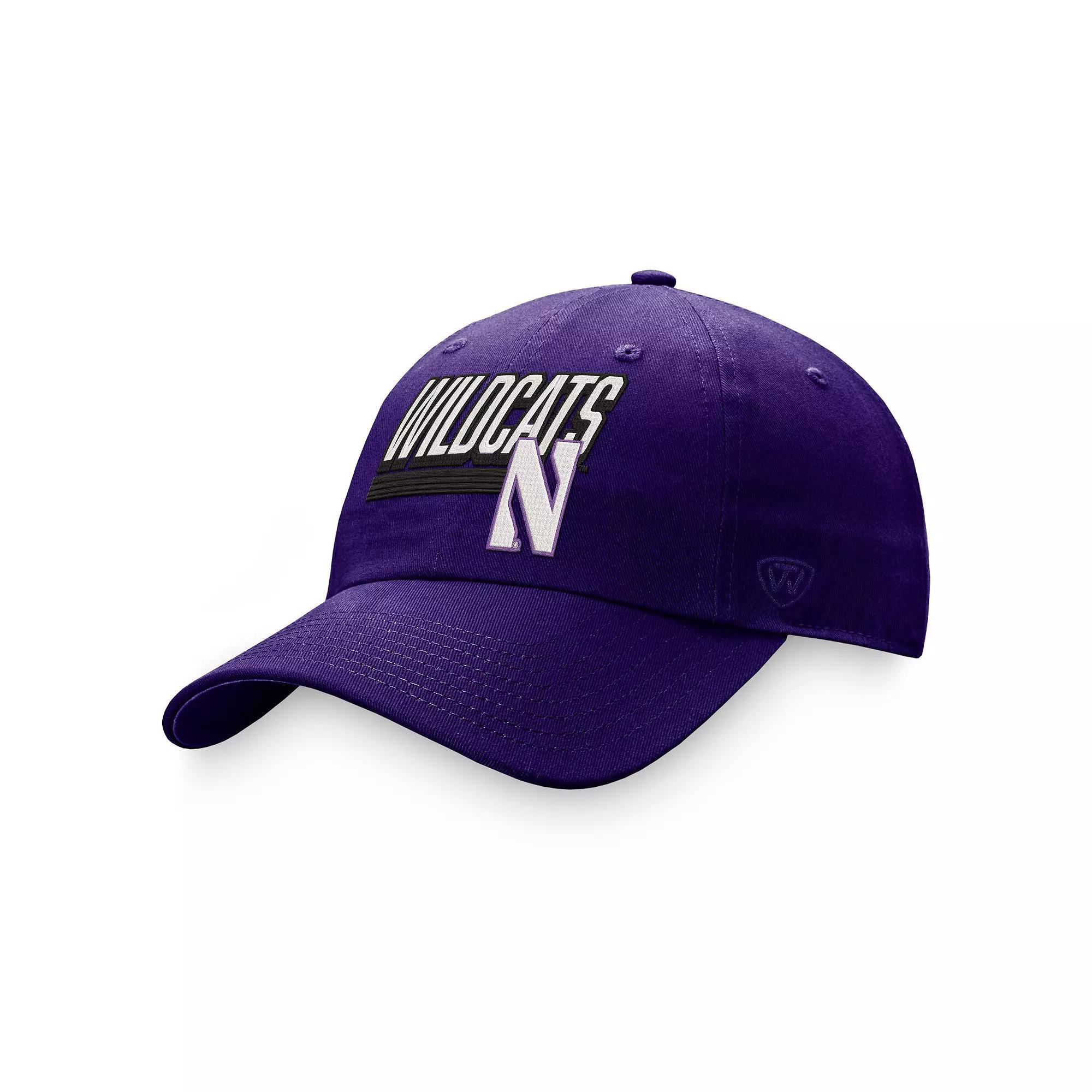 Men's Top of the World Purple Northwestern Wildcats Slice Adjustable Hat, Grey Product Image