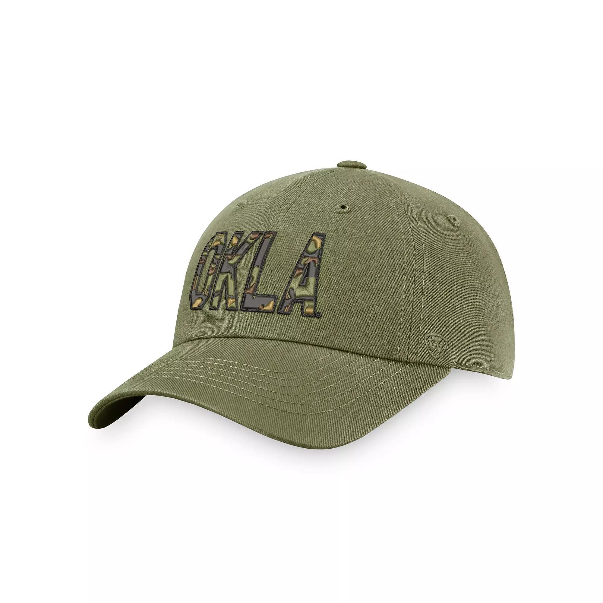 Men's Top of the World Olive Oklahoma Sooners OHT Military Appreciation Unit Adjustable Hat, Team Product Image