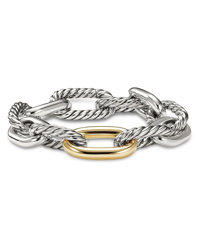 David Yurman Dy Madison Chain Bracelet in Sterling Silver with 18K Yellow Gold, 13.5mm Product Image