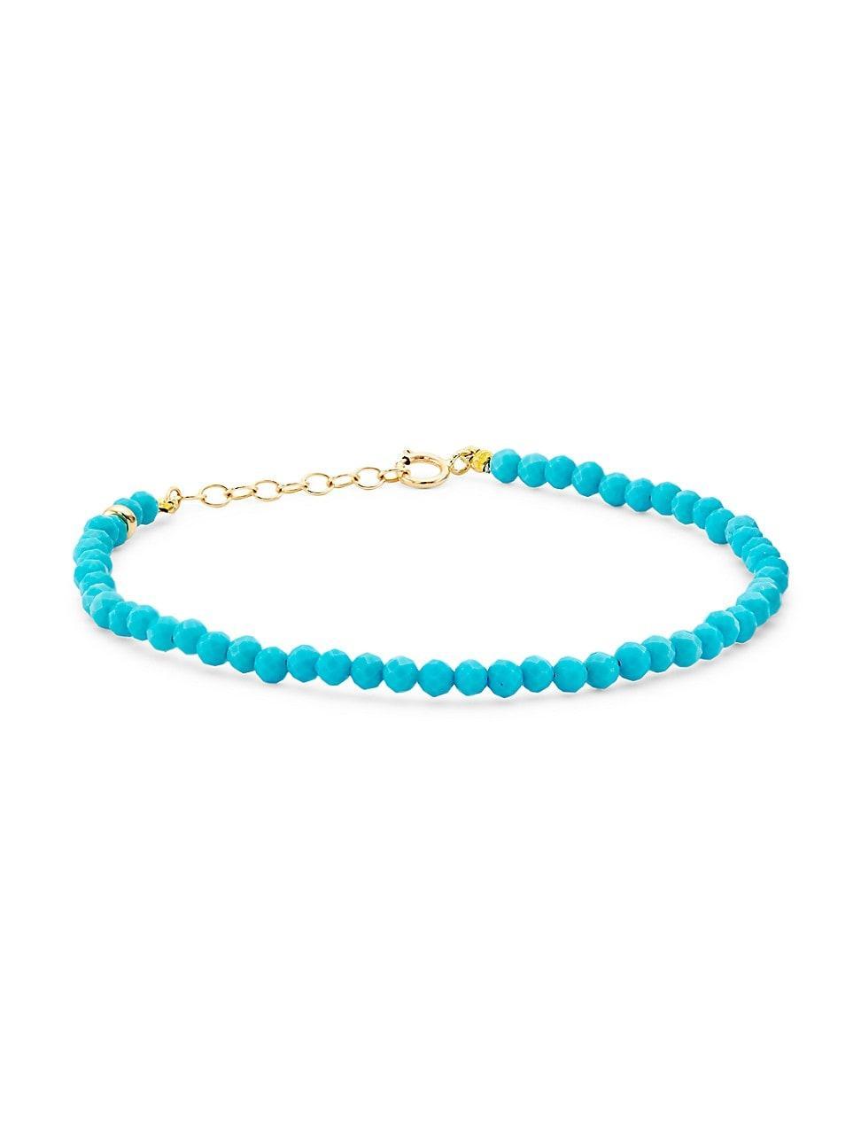 Womens Birthstone 14K Yellow Gold & Gemstone Beaded Bracelet Product Image