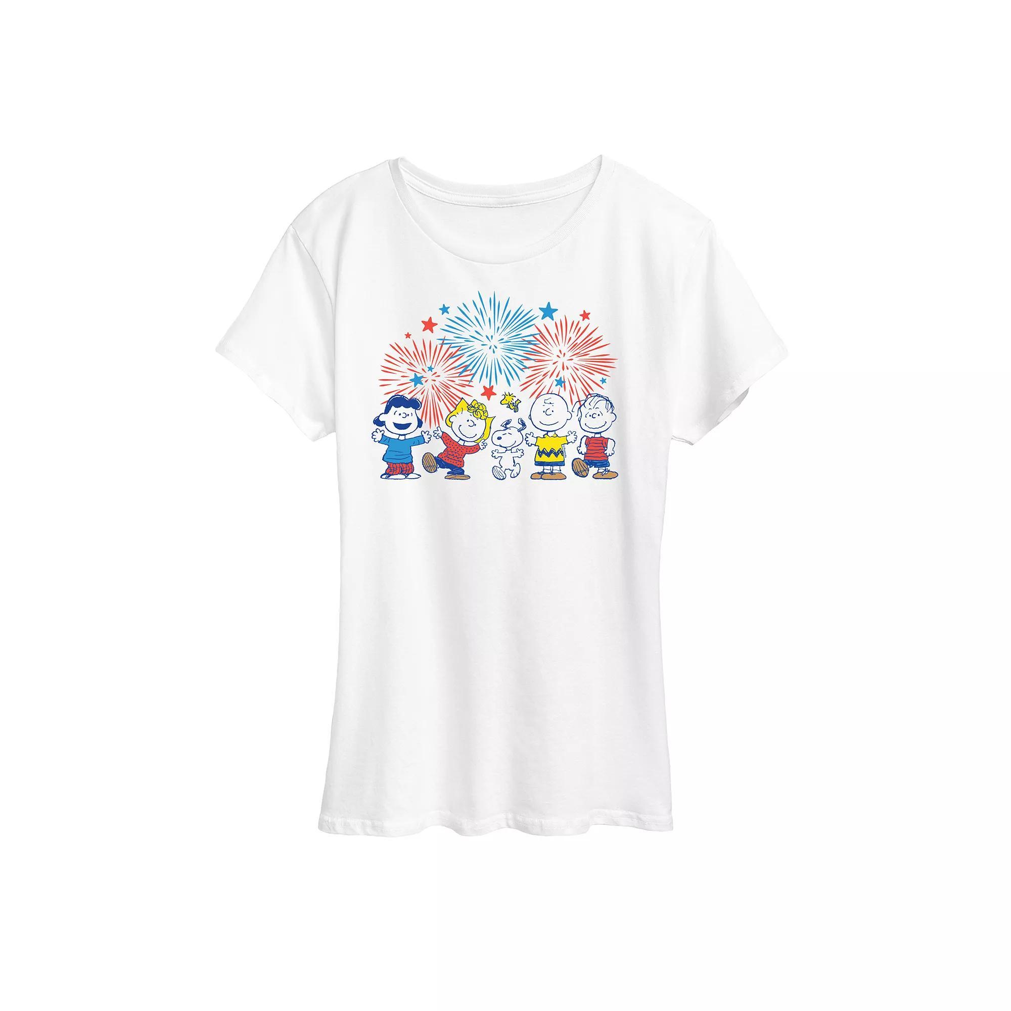 Womens Peanuts Fireworks Graphic Tee Product Image