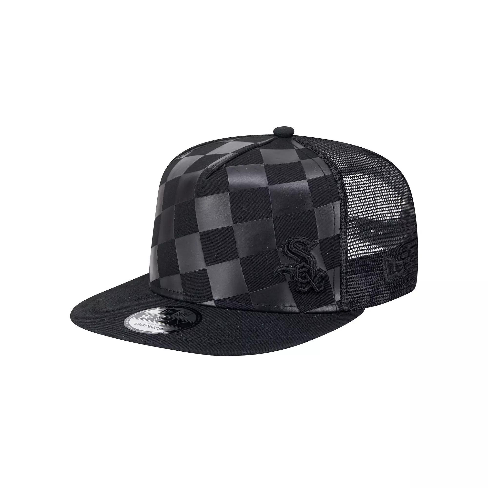 Men's New Era Black Chicago White Sox Score Check 9FIFTY A-Frame Trucker Snapback Hat Product Image