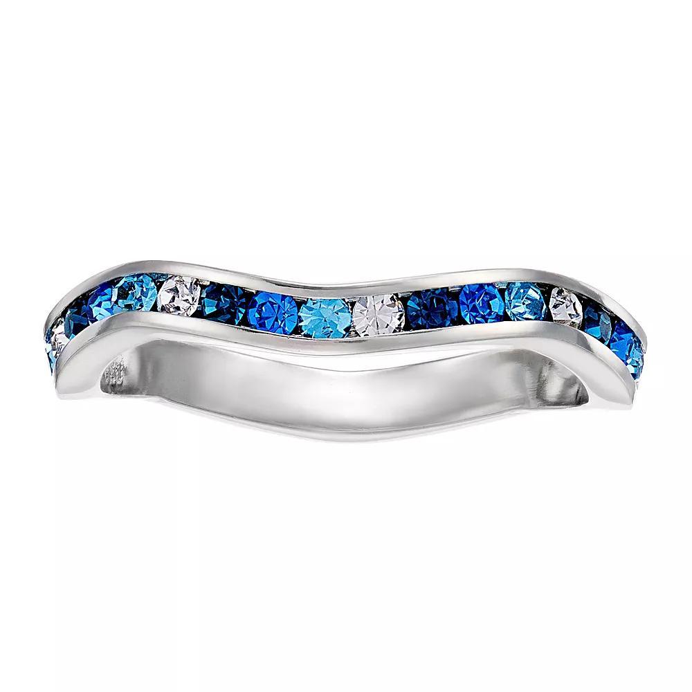 Traditions Jewelry Company Multicolor Crystal Wave Ring, Womens Purple Team Product Image