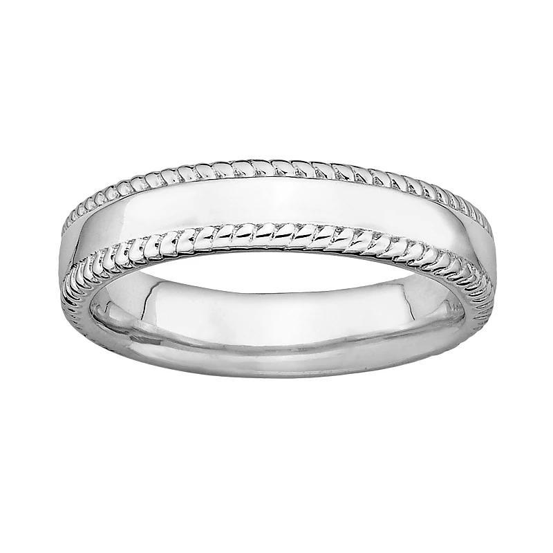 Stacks & Stones Sterling Silver Milgrain Stack Ring, Women's, Size: 10 Product Image
