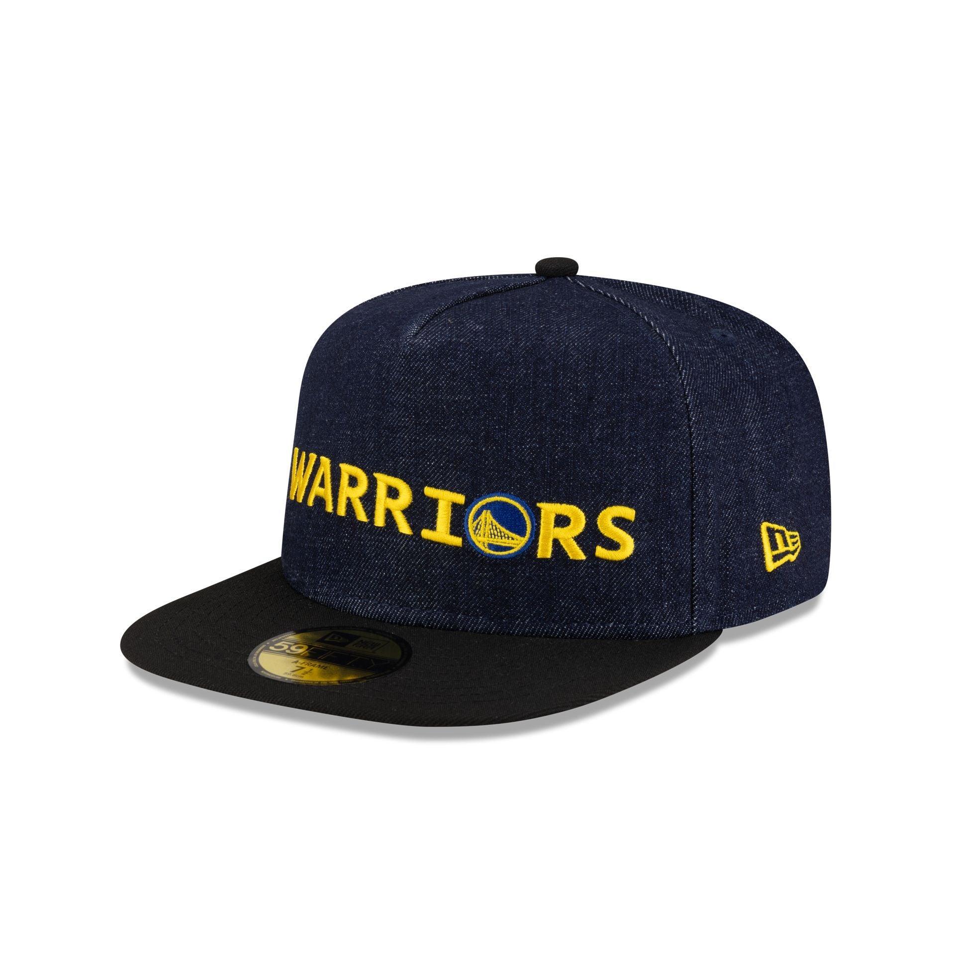 Golden State Warriors Navy Denim 59FIFTY A-Frame Fitted Hat Male Product Image