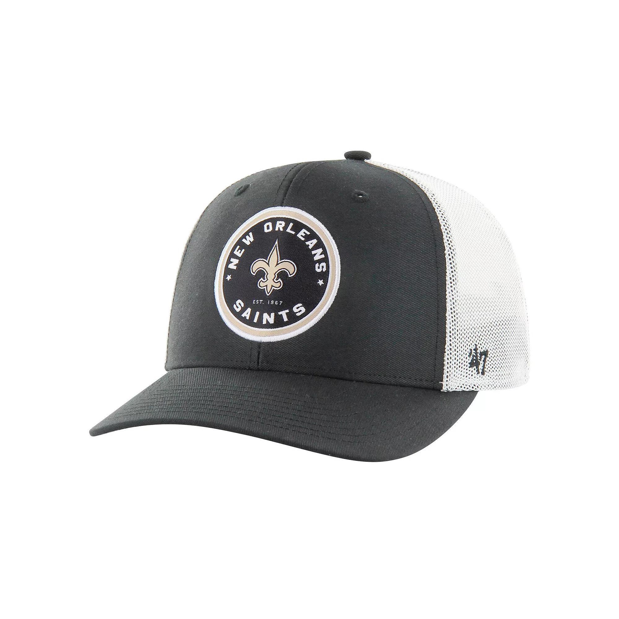 Men's '47 Black New Orleans Saints Disclose Trophy Stretch Fit Hat, Size: Large/XL Product Image