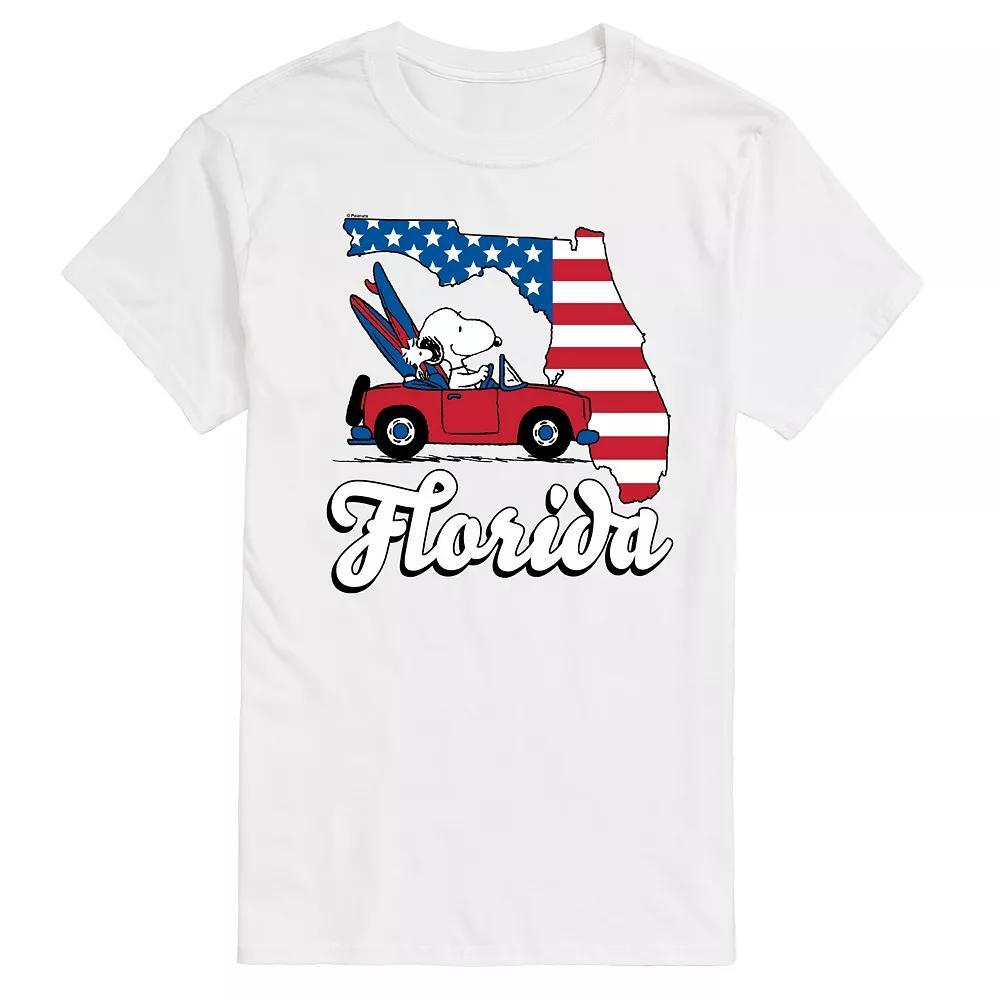 Mens Peanuts Snoopy Florida Americana Graphic Tee Product Image