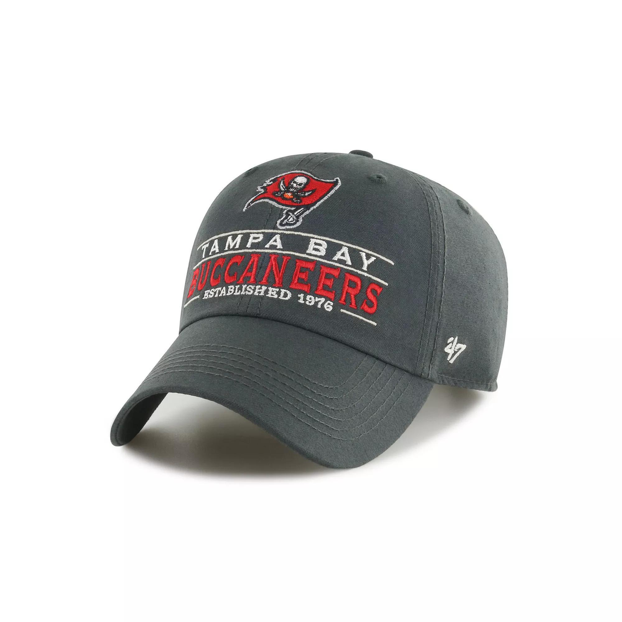 Men's '47 Graphite Tampa Bay Buccaneers Vernon Clean Up Adjustable Hat, Charco Product Image