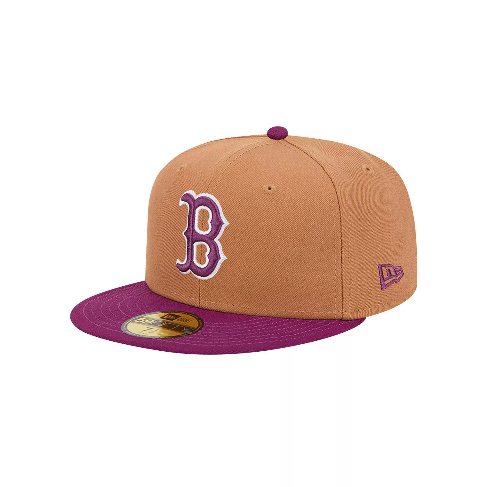 Men's New Era Brown/Purple Boston Red Sox Two-Tone Color Pack 59FIFTY Fitted Hat, Size: 8 Product Image