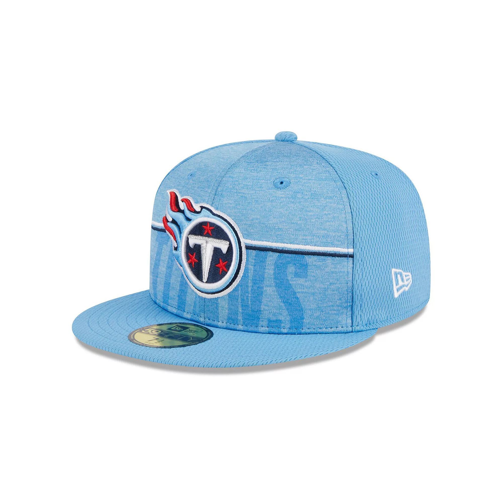 Men's New Era Light Blue Tennessee Titans 2023 NFL Training Camp 59FIFTY Fitted Hat, Size: 7 Product Image