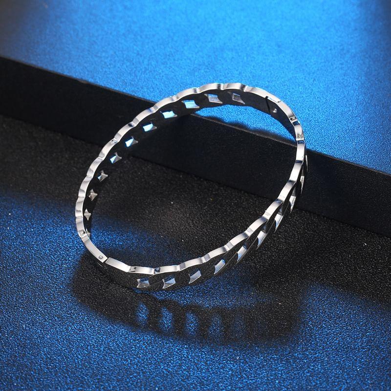 Stainless Steel Cuban Link Bangle Product Image