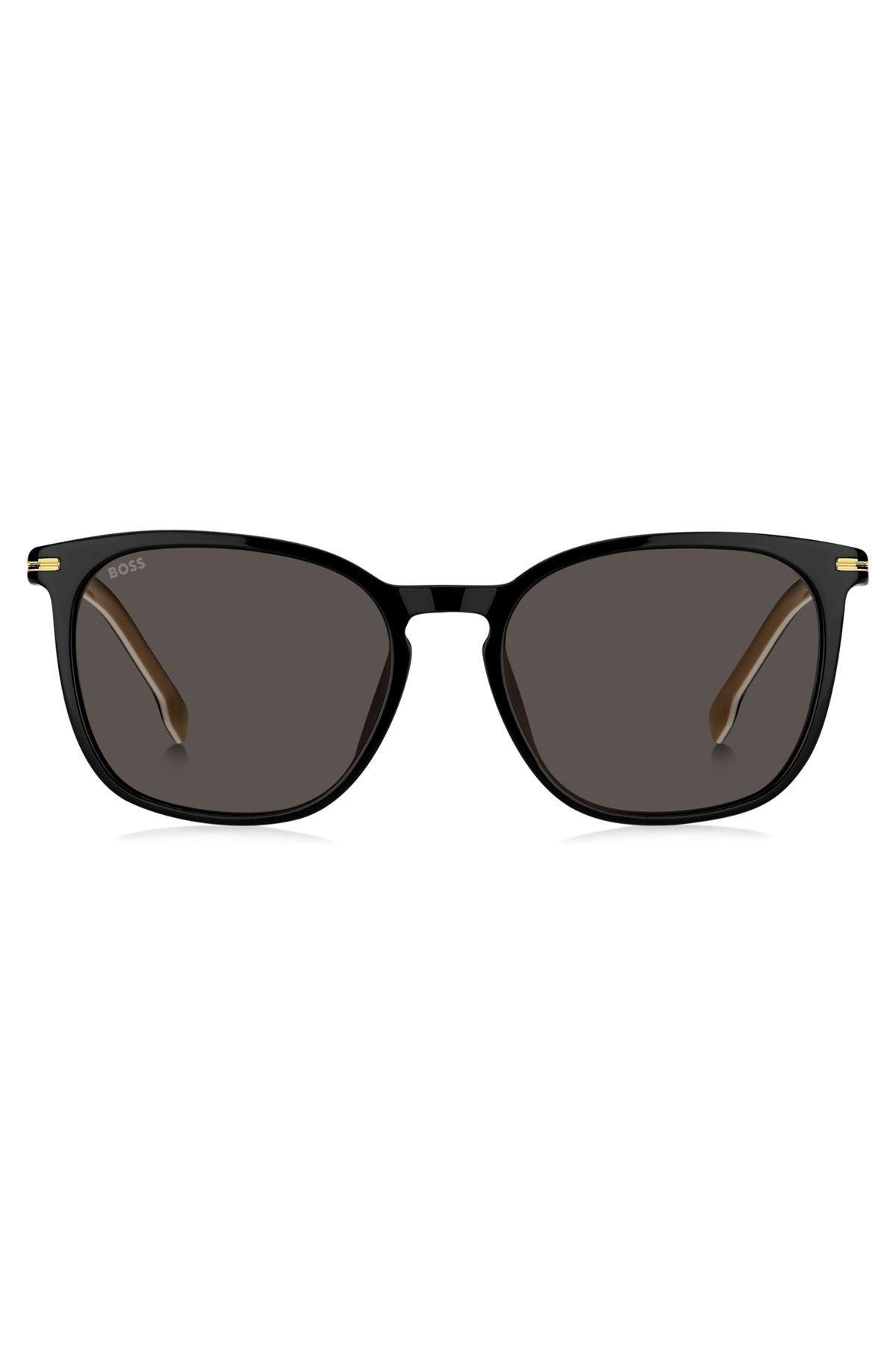 HUGO - Double-bridge sunglasses with metal-acetate temples Product Image
