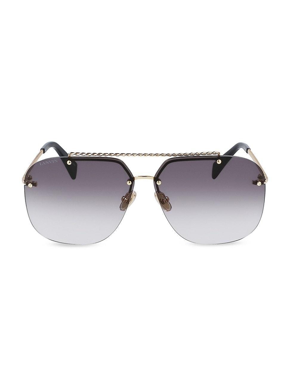 Babe Rimless Studded Metal Aviator Sunglasses Product Image