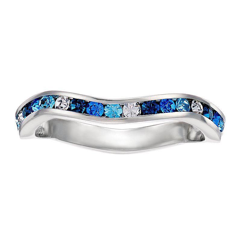 Traditions Jewelry Company Multicolor Crystal Wave Ring, Womens Purple Team Product Image