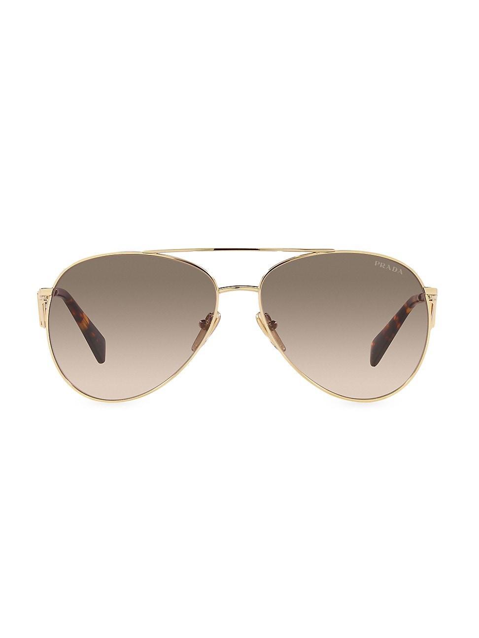 Prada Womens PR 73ZS 58mm Aviator Sunglasses Product Image