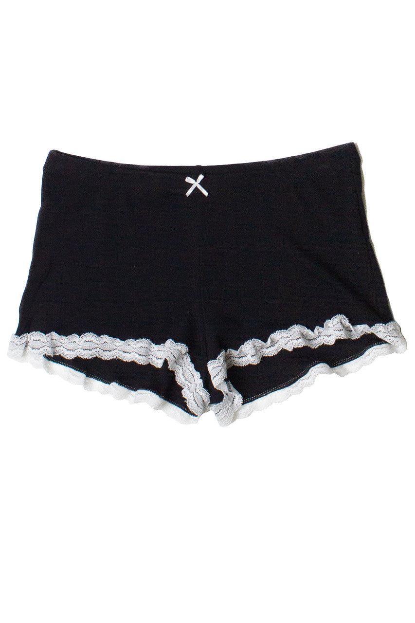 Lace Trim Bow Detail Short Lounge Shorts Product Image
