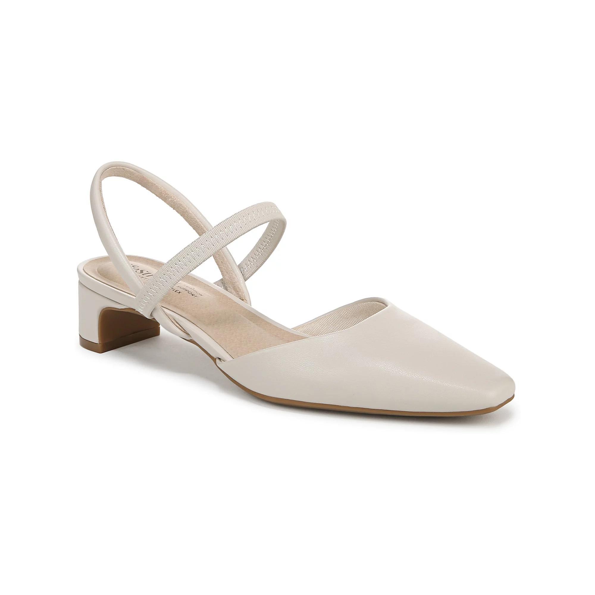 LifeStride Lainey Women's Slingback Pumps, Size: 6, Ivory Faux Product Image