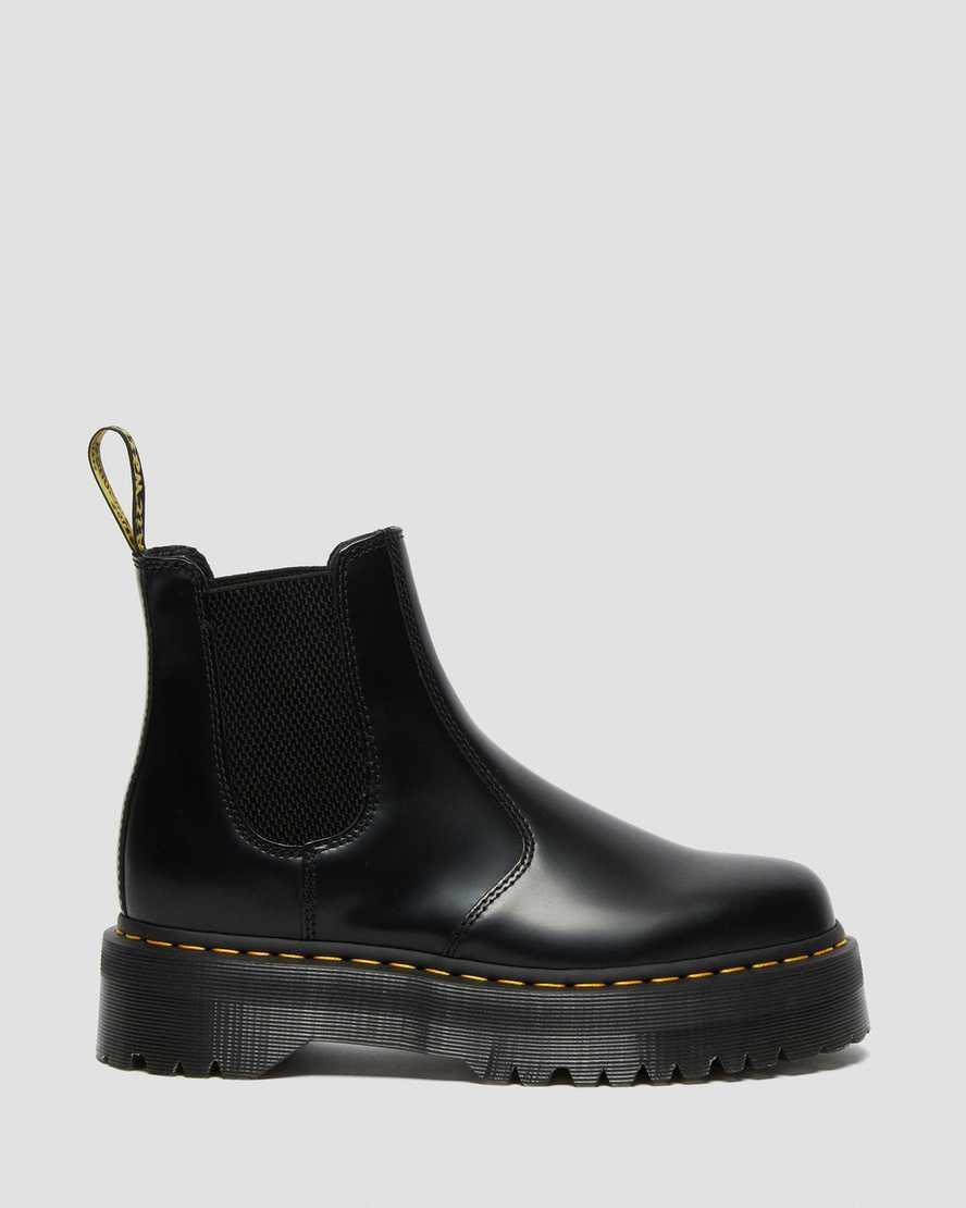 Dr. Martens Womens 2976 Quad Leather Family Matching Platform Chelsea Boots Product Image